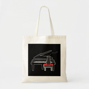 Bolsa Tote Cat Tocando Piano Música Sobretudo T