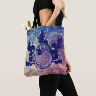Bolsa Tote Cat Witch Moon Goddese Wiccan Cat Person