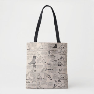 Bolsa Tote Catálogo de Calçados para senhoras da Vintage - Mo