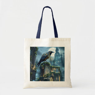 Bolsa Tote Catedral de Corvo Mecânico Fantasia Fofa