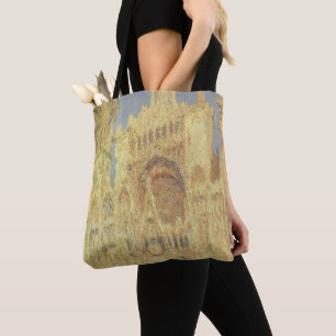 Bolsa Tote Catedral de Rouen, Sunset por Claude Monet