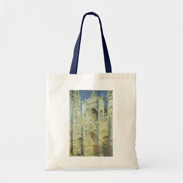 Bolsa Tote Catedral de Rouen West Facade Sunlight, Claude Mon (Frente)