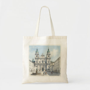 Bolsa Tote Catedral e Praça de Salzburgo Áustria Esboço