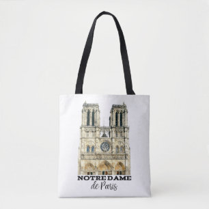 Bolsa Tote Catedral francesa Notre-Dame de Paris Souvenir