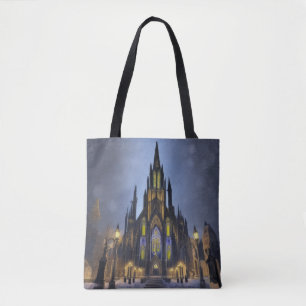 Bolsa Tote Catedral Noturna Gótica