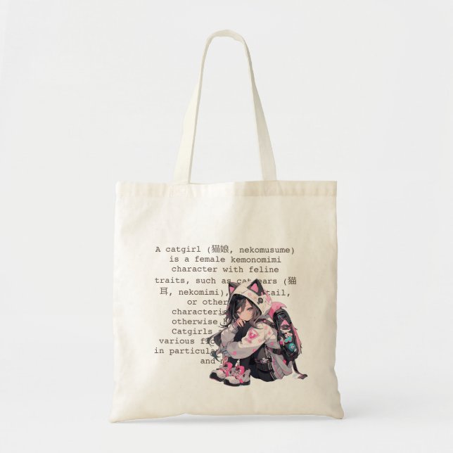 Bolsa Tote Catgirl (Frente)