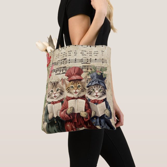 Bolsa Tote Cats de Natal (Close Up)