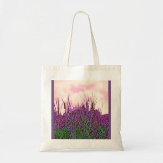 Bolsa Tote Cattails com as folhas cor-de-rosa dramáticas do