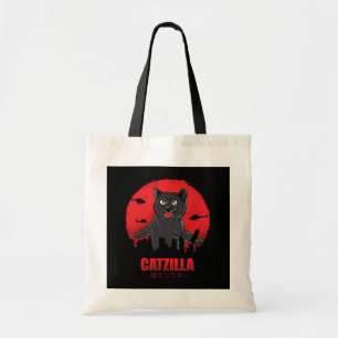Bolsa Tote Catzilla Monster Cat Destroys Edifício Skyscraper