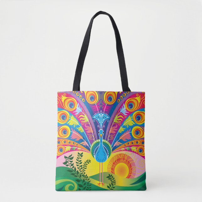 Bolsa Tote Cauda de Pavão (Frente)