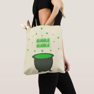 Bolsa Tote Cauldron e Bubbling Green Brew Halloween