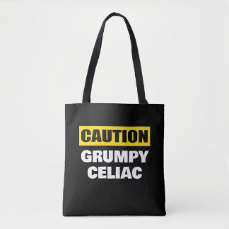 Bolsa Tote Caution Grumpy Celiac Coeliac