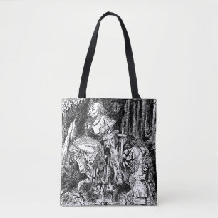 Bolsa Tote Cavaleiro Branco Vintage Alice no País das Maravil