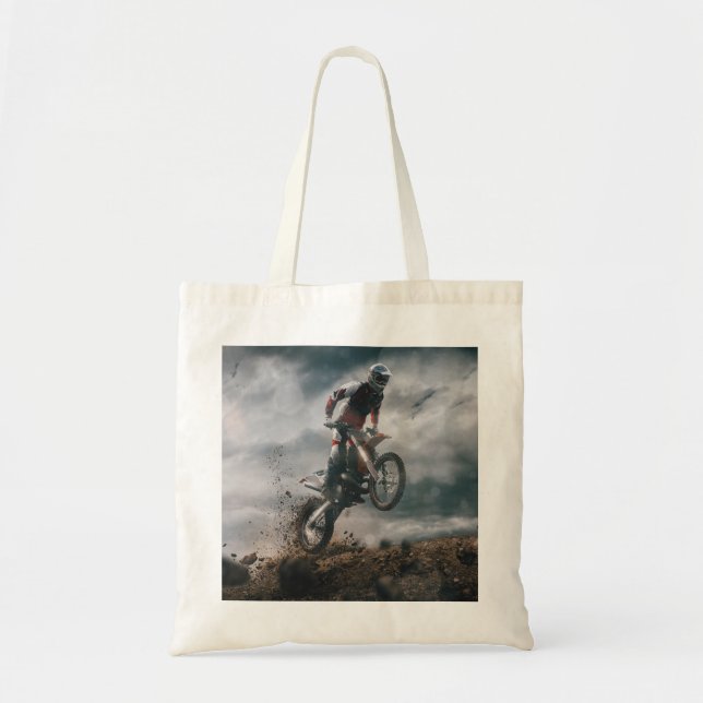 Bolsa Tote Cavaleiro-da-motocross (Frente)