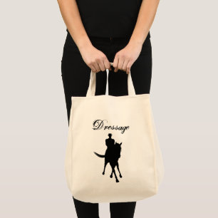 Bolsa Tote Cavaleiro De Dressage E Silhueta De Cavalos