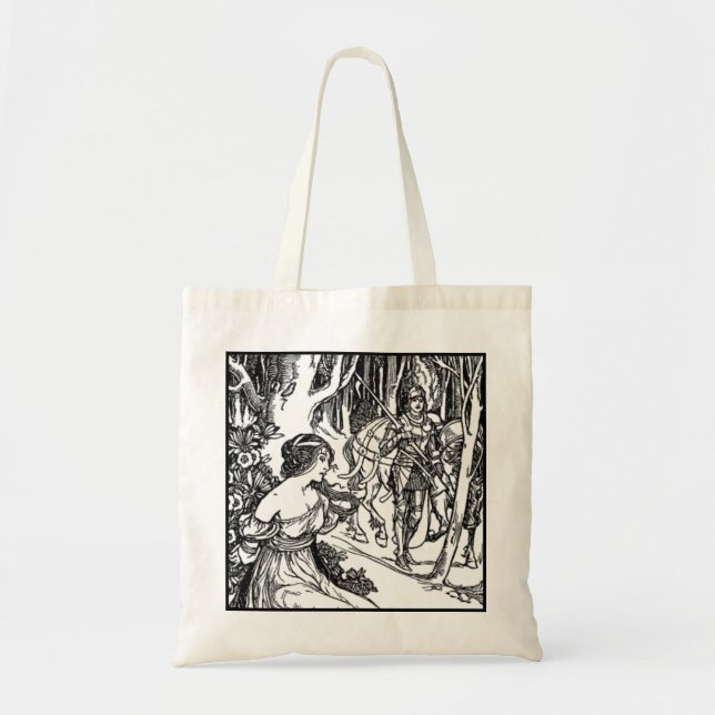 Bolsa Tote Cavaleiro e Princesa (Frente)
