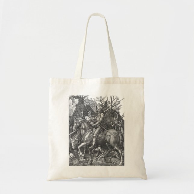 Bolsa Tote Cavaleiro, morte e o diabo, 1513 (gravura) (Frente)