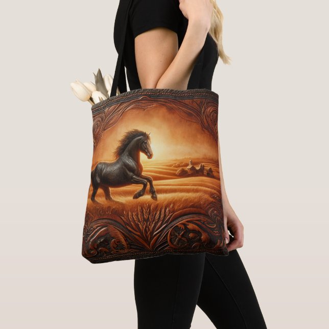 Bolsa Tote Cavaleiro Nativo no Sunset (Close Up)