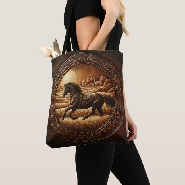 Bolsa Tote Cavaleiro Nativo no Sunset (Close Up)