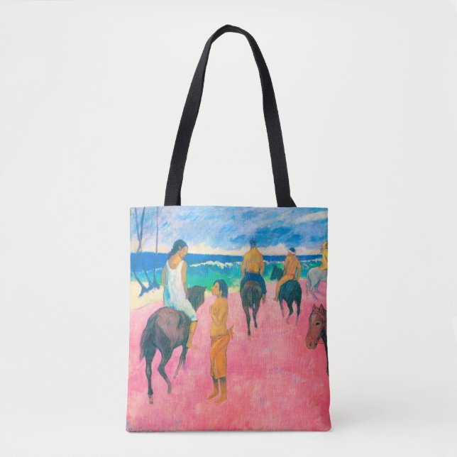 Bolsa Tote Cavaleiros na praia, Gauguin (Frente)