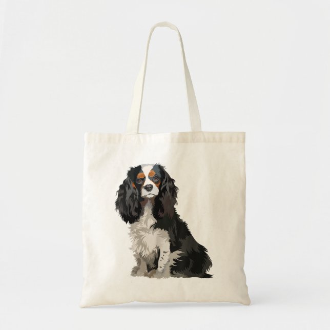 Bolsa Tote Cavalier King Charles Spaniel Oferece pop (Frente)