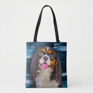 Bolsa Tote Cavalier King Charles Spaniel Retrato