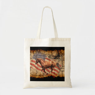 Bolsa Tote Cavalo, Águia e Bandeira dos EUA