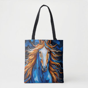 Bolsa Tote Cavalo Artístico Equino Beleza & Geométrico Vibran