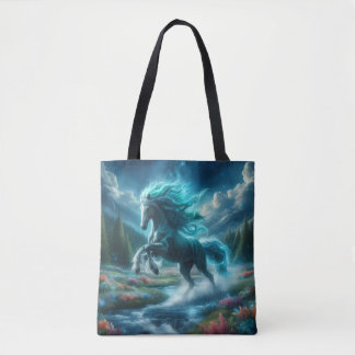 Bolsa Tote Cavalo Azul Correndo Livre