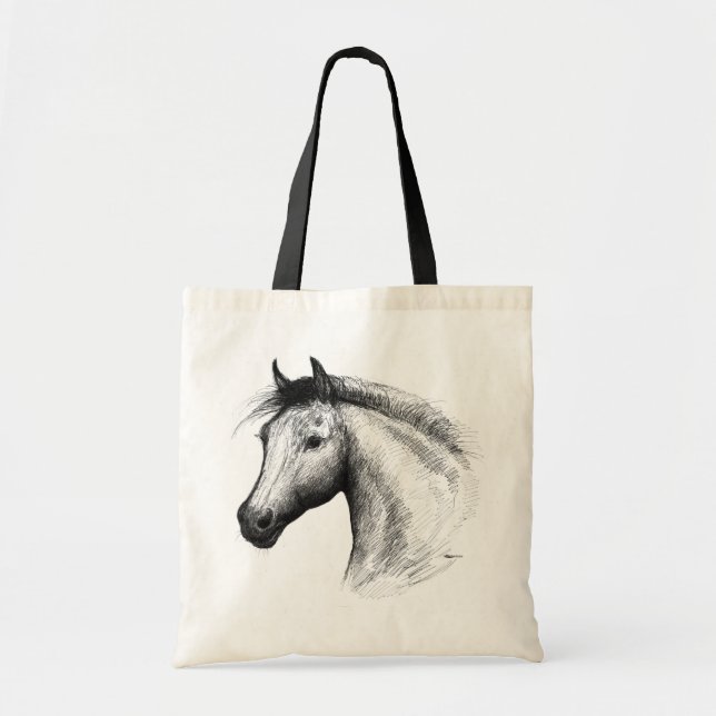 Bolsa Tote Cavalo: Branco (Frente)