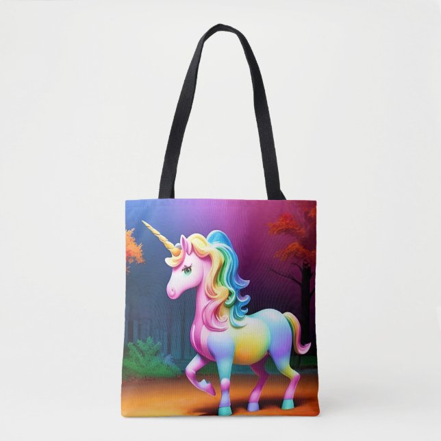 Bolsa Tote Cavalo branco Unicórnio-37474 (Frente)