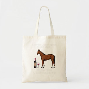 Bolsa Tote Cavalo Cristo e equestre engraçado para o vinho