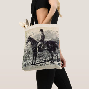 Bolsa Tote Cavalo de Caça Leve impressão A do século XIX