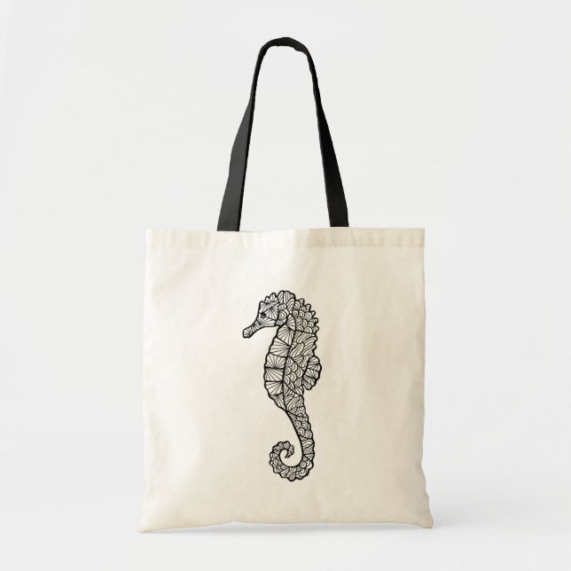 Bolsa Tote Cavalo de mar inspirado (Frente)