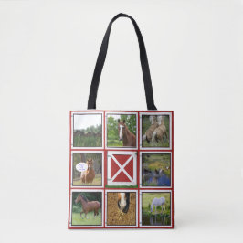 Bolsa Tote Cavalo de Saco de Foto Personalizado da Porta do R