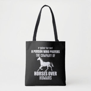 Bolsa Tote Cavalo Engraçado Dando Presente para Garota do Pr