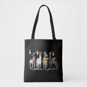 Bolsa Tote Cavalo Engraçado Dia de Páscoa Fazenda Animal Coel