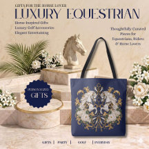 Cavalo Equestre de Luxo Navy Dourado & Marfim