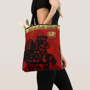 Bolsa Tote Cavalo Gelado Chinês Novo Ano Zodiac - TB