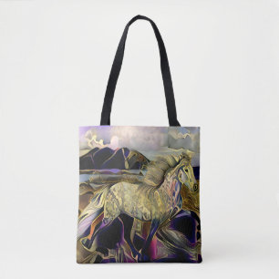Bolsa Tote Cavalo Islandês Art Déco