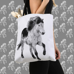 Bolsa Tote Cavalo islandês em movimento