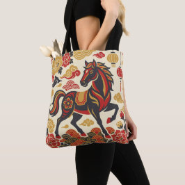 Bolsa Tote Cavalo Lunar Vintage | Ano Novo Chinês
