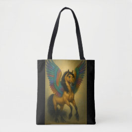 Bolsa Tote Cavalo Magnífico Com Asas Espetaculares
