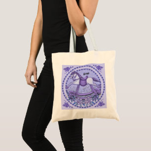 Bolsa Tote Cavalo Mecânico das Rosas Roxas 
