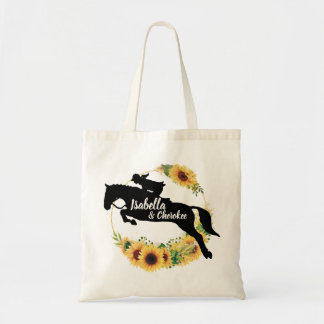 Bolsa Tote Cavalo Monograma Girassóis Amarelos Silhout