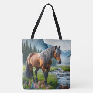 Bolsa Tote Cavalo Mustang Córrego e Montanhas