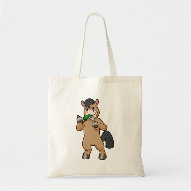 Bolsa Tote Cavalo na Comida de Vegan (Frente)