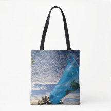 Cavalo pintado e céu madrugada num