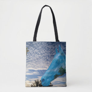 Bolsa Tote Cavalo pintado e céu madrugada num