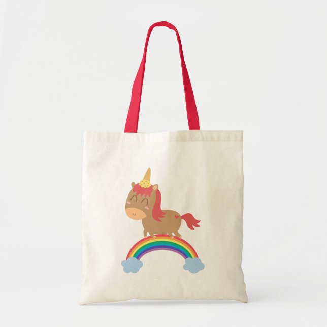 Bolsa Tote Cavalo Se Vê Como Tote de Unicórnio (Frente)